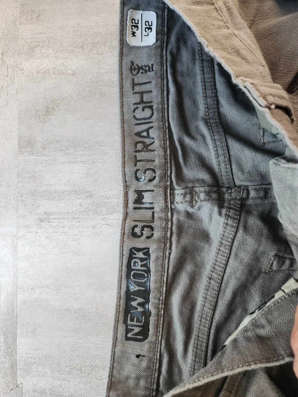 Gray Straight-Leg Pants